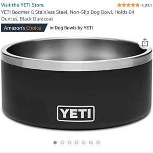 Yeti Dog Bowls, holds 64 oz